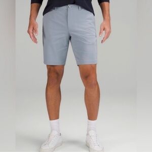 EUC - Lululemon ABC Commission Canvas Flat Front Shorts - size 32 - blue